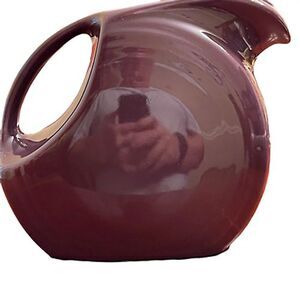 Fiestaware Lilac Disc Pitcher 67oz Mulberry Pottery‎ Vase 8 X 7.25 X 4.5